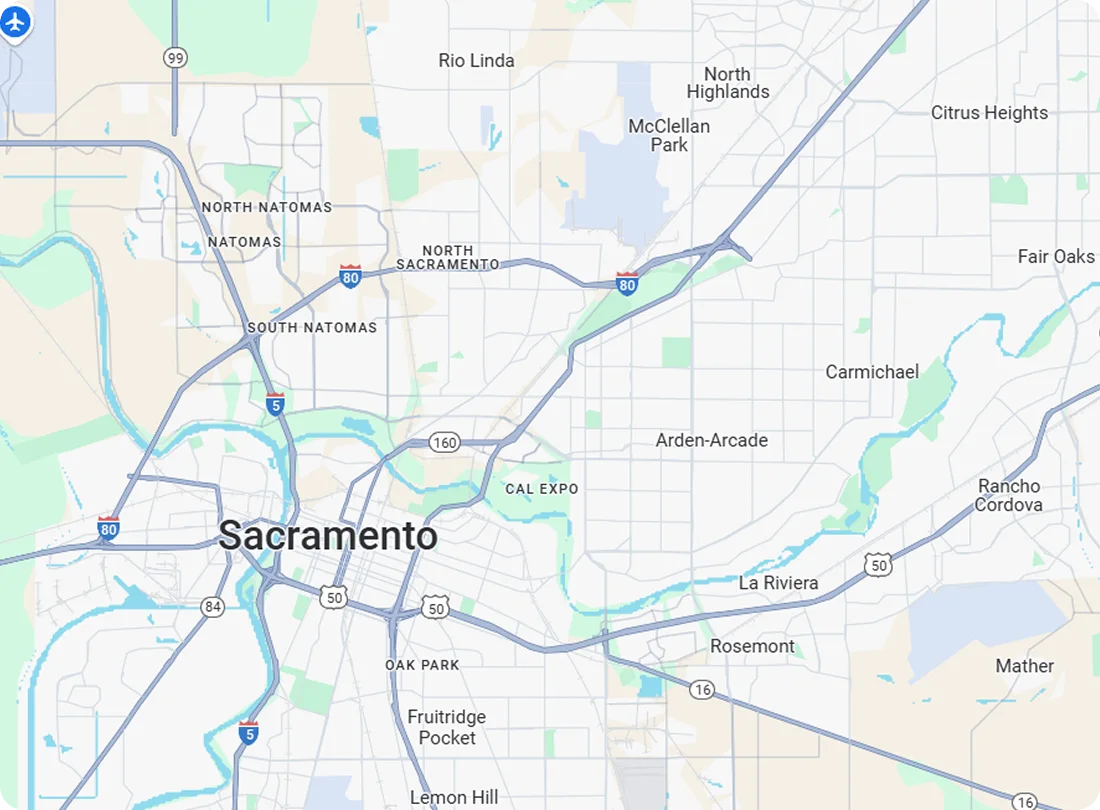 Map with property highlight